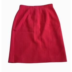 Oscar de la Renta Pink Pencil Wool Skirt with Flaw 10